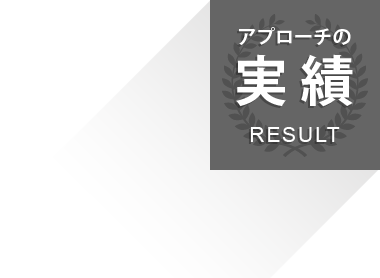 アプローチの実績 RESULT